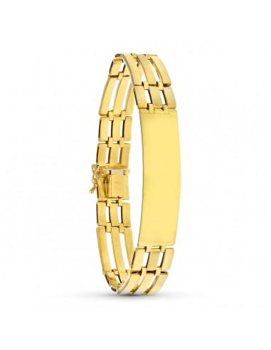 18K ESCLAVA ORO AMARILLO HUECA 21.5 CM 12 MM