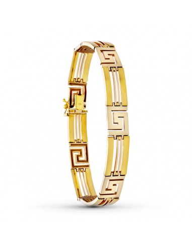 18K PULSERA ORO BICOLOR CABALLERO LONGITUD 19CM ANCHO 10 MM