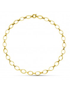 18K GARGANTILLA ORO BICOLOR ESLABONES 8 MM 42CM
