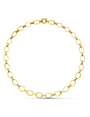 18K GARGANTILLA ORO BICOLOR ESLABONES 8 MM 42CM