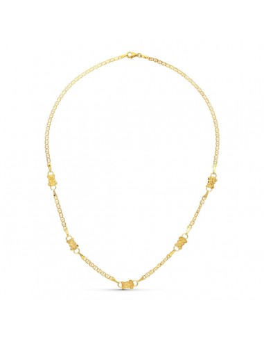 18K GARGANTILLA ORO AMARILLO OSOS 6 MM LARGO 45CM