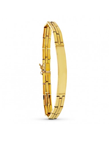 18K PULSERA ESCLAVA ORO AMARILLO PANTHER CABALLERO LONGIUTD 20CM ANCHO 6 MM
