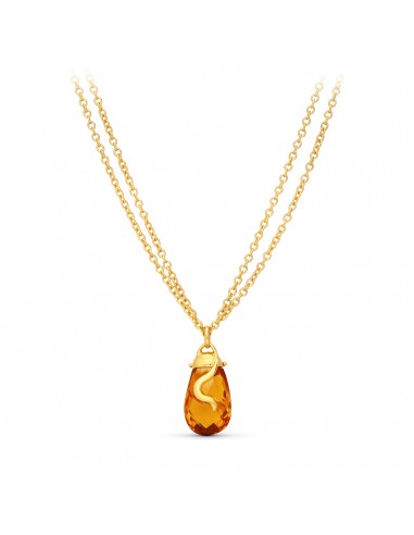 18K GARGANTLLA ORO AMARILLO PIEDRA VERDE 45CM