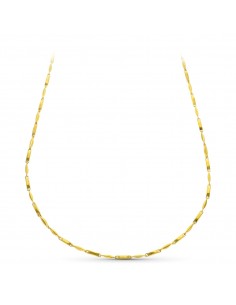 18K CADENA ORO AMARILLO TRAMOS HUECA 60CM 2.5 MM