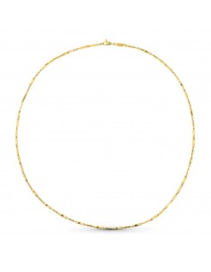 18K CADENA ORO AMARILLO TRAMOS HUECA 60CM 2.5 MM