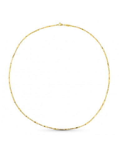 18K CADENA ORO AMARILLO TRAMOS HUECA 60CM 2.5 MM