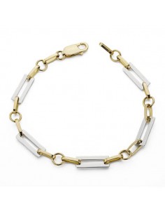 18K PULSERA BICOLOR. 19.5CM. 8.75GRS.