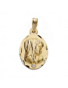 18K MEDALLA ORO AMARILLO VIRGEN NIÑA 22X14 MM