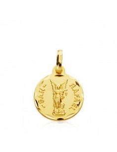 18K MEDALLA ORO AMARILLO SAN RAFAEL 14 MM