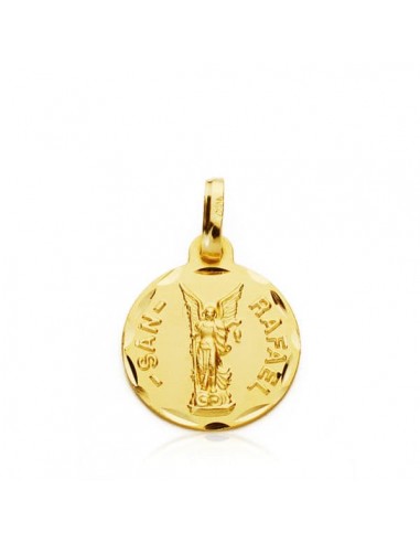 18K MEDALLA ORO AMARILLO SAN RAFAEL 14 MM