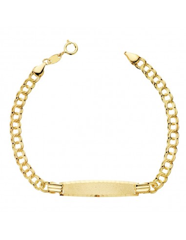 18K PULSERA ESCLAVA HUNGARA HUECA ORO AMARILLO 17CM