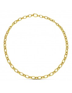18K GARGANTILLA ORO AMARILLO ESLABONES OVALES 45CM