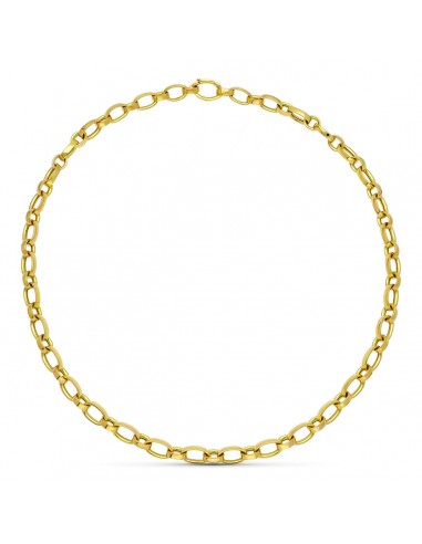 18K GARGANTILLA ORO AMARILLO ESLABONES OVALES 45CM