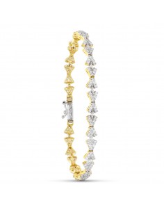 18K PULSERA ORO BICOLOR 19.5 CM
