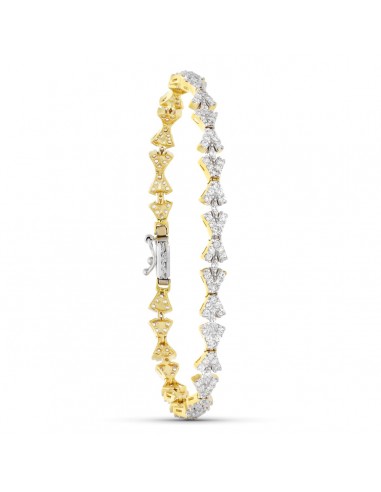 18K PULSERA ORO BICOLOR 19.5 CM