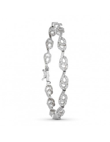 18K PULSERA ORO BLANCO CIRCONITA 19CM
