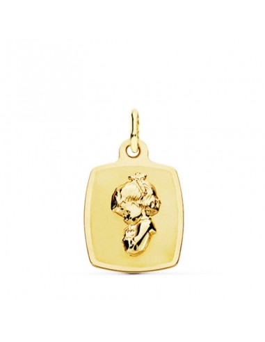 18K MEDALLA ORO AMARILLO VIRGEN NIÑA 19X13 MM