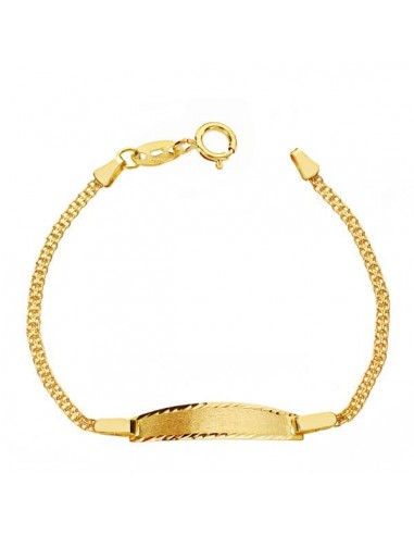 18K PULSERA ORO AMARILLO ESCLAVA CADENA BISMARK. 12CM