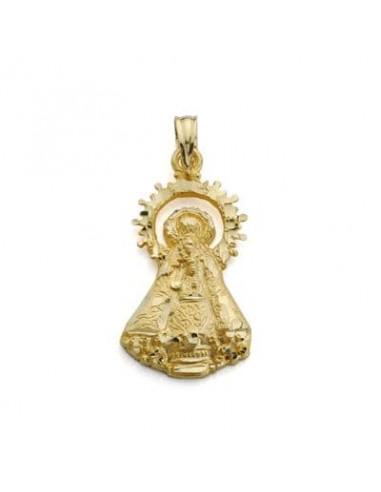 18K MEDALLA SILUETA ORO AMARILLO VIRGEN DE CASTELLAR 25X13 MM