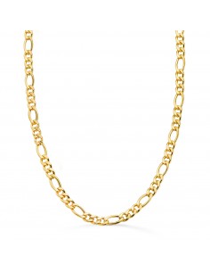18K CADENA ORO AMARILLO HUECA ESLABON TIPO CARTIER ANCHO 5.5 MM LARGO 60CM