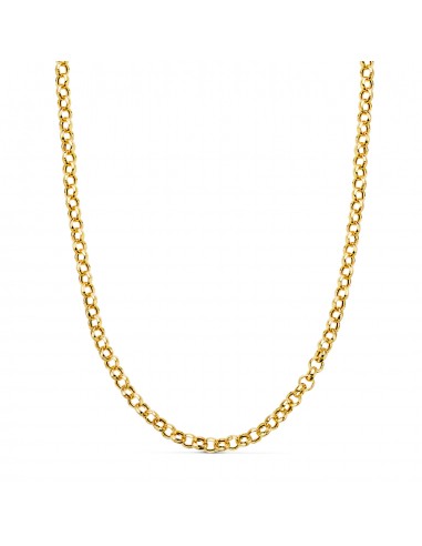 18K CADENA ORO AMARILLO ROLO HUECO ANCHO: 4 MM. LARGO: 45CM CIERRE REASA