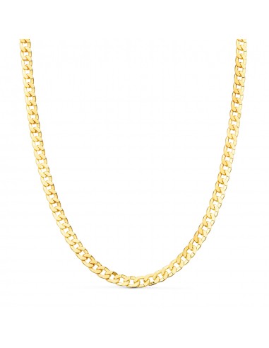 18K CADENA ORO AMARILLO BARBADA HUECA LARGO 60CM ANCHO 5.3 MM