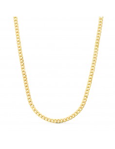 18K CADENA ORO AMARILLO BARBADA HUECA LARGO 60CM ANCHO 4.7MM