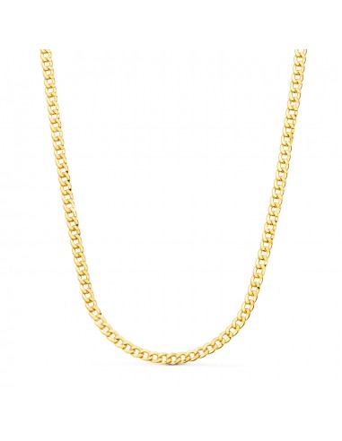 18K CADENA ORO AMARILLO BARBADA HUECA LARGO 60CM ANCHO 4.7MM