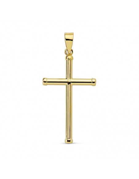 18K CRUZ LISA TUBO 25 X 15MM.