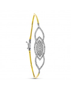18K PULSERA ORO BICOLOR CIRCONITA MOTIVO