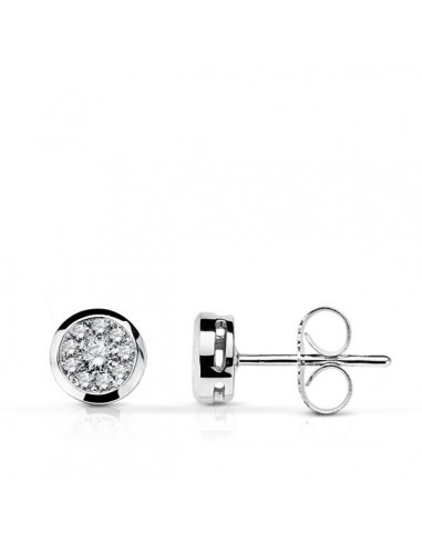 18K PENDIENTES DIAMANTES TALLA BRILLANTE 0.090/0.060 QTES. 5 MM.