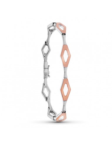 18K PULSERA ORO BICOLOR 20CM