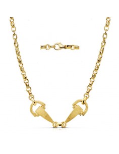 18K COLLAR ESTRIBOS ORO AMARILLO 48 CM