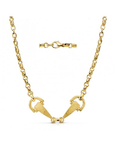 18K COLLAR ESTRIBOS ORO AMARILLO 48 CM