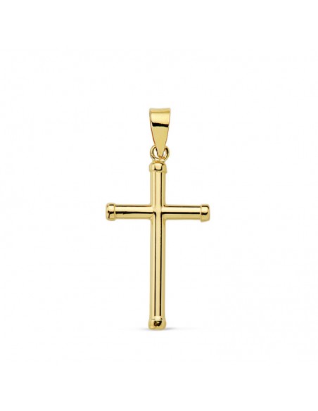 18K CRUZ SIN CRISTO 21 X 13MM. TUBO 2 MM
