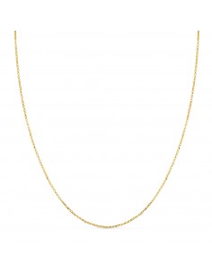 18K CADENA ORO AMARILLO ROLO HUECA DIAMANTADA ANCHO: 1MM. LARGO: 45CM