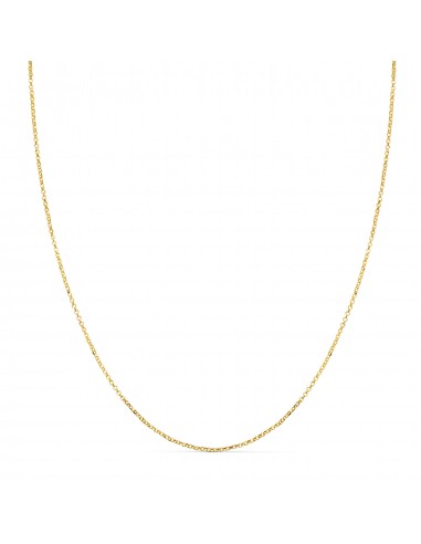 18K CADENA ORO AMARILLO ROLO HUECA DIAMANTADA ANCHO: 1MM. LARGO: 45CM