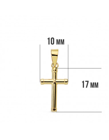 18K CRUZ LISA TUBO 2 MM. 16 X 10 MM.