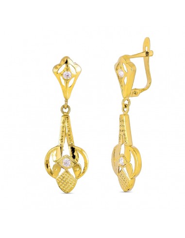 18K PENDIENTES CUBANAS ORO AMARILLO CIERRE CATALAN