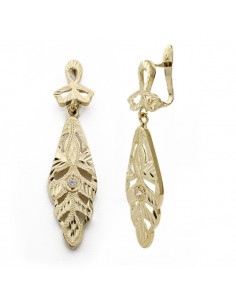18K PENDIENTES ORO AMARILLO CUBANAS CIGARRON CUBANA CIERRE CATALÁN
