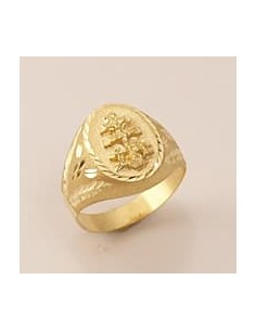 18K SELLO ORO AMARILLO CARAVACA OVAL TALLADO