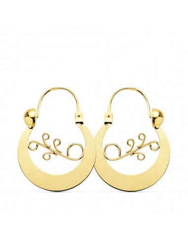 18K AROS CRIOLLAS ORO AMARILLO CANARIAS 27X20 MM