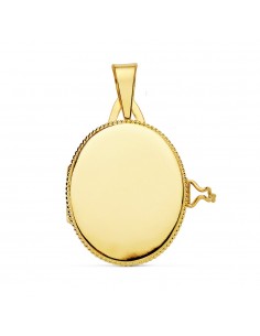 PORTAFOTOS OVAL LISO HILO RIZADO 27X23MM @