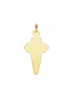 18K CRUZ DE SANTIAGO ESMALTADA 23 X 13 MM. 2