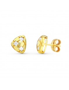 18K PENDIENTES CIRCONITA 10X8 MM