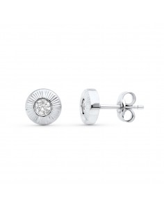 18K PENDIENTES ORO AMARILLO CERCO. 6X6 MM