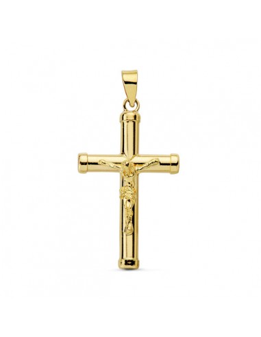 18K CRUZ CRISTO LISA 25 MM X 16 MM