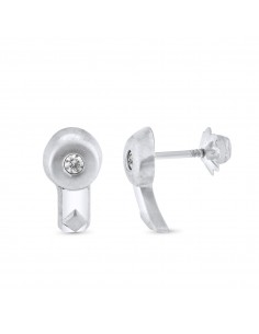 18K PENDIENTES ORO AMARILLO CIRCULO. 11X6 MM CIERRE TUERCA