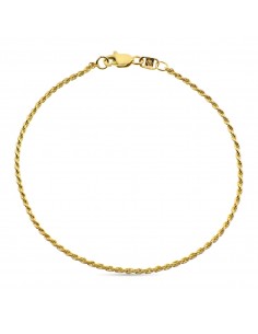 18K PULSERA ORO AMARILLO CORDON SALOMONICO ANCHO 1.5 MM 20CM