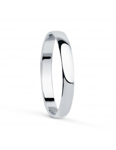 18K ALIANZA ORO BLANCO LISA BRILLO. ANCHO: 2 5 MM
